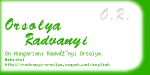 orsolya radvanyi business card